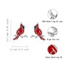 Sterling Silver Cardinal Jewelry for Women - Red Bird Stud