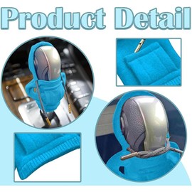 Lonnalee Gear Lever Hoodie, Pack of 3 Gear Knob Cover, Gear Knob Cover, Gear Knob Hoodie Cover, Car Shifter Hoodie for Car, Gear Lever Decoration, Black, Grey