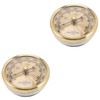 CAXUSD 2pcs Traditional Weather Barometer Metal Barometer Hygrometer Wall-Mounted High