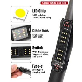 SUNPIE UTV Dome Light Battery Powered SXS Interior Lights Upgrade Button Wireless Roll Bar Magnetic LED Lighting for RZR Talon/Pioneer CanAm(All Model) Teryx/Mule Yamaha ATV SUV for Night Visibility