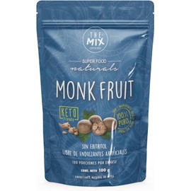 The Mix Superfoods, Monk Fruit PURO 100%, NO Eritritol, solo 1 Ingrediente. Ketofriendly (100 g)