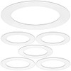 6 Pack Gloss White Goof Trim Ring for 6" Inch