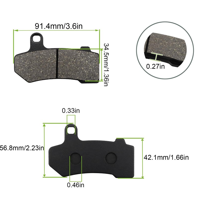 Front and Rear Brake Pads for Harley Road Glide 2008-2021,