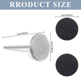 Sanding Disc Nail Drill Bits with 2Pcs Replaceable Pedicure Sandpapers, Metal Nail Bit for Nails Dead Skin Cuticle, Manicure and Pedicure Sanding Polishing Bits for Nail Salon Foot Care
