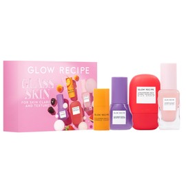 Glow Recipe Glass Skin Hydration Kit – 4-Piece Set for Hydrated, Radiant Skin with Retinol, Hyaluronic Acid & Cloudberry (4 Count)