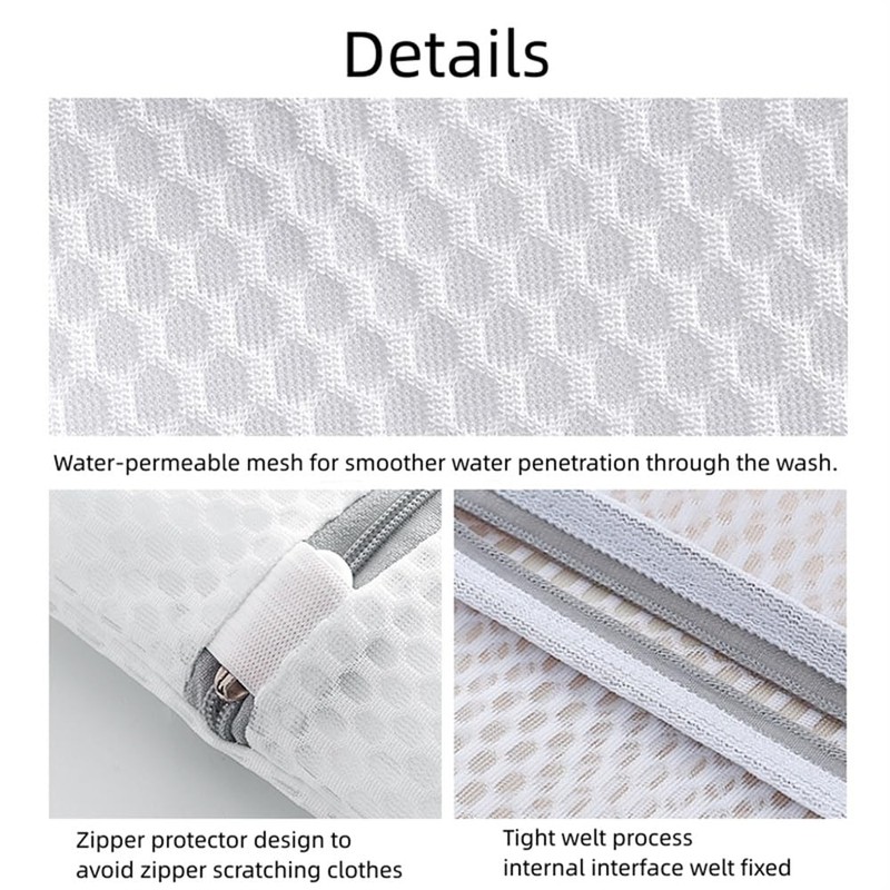 4Pcs Durable Honeycomb Mesh Laundry Bags for Delicates 12 x