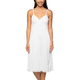 Vanity Fair Women's Anti-Static Nylon Full Slips for Under Dresses (S-5xl), Lace-26-White, S
