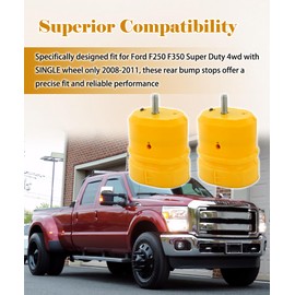 2Pcs Rear Bump Stop Fit For Ford F250 F350 Super Duty 4wd 2008-2011，Leaf Spring Jounce Bumpers Replace #8C3Z-4730-F