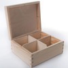 Wooden Decorative Box with 4 Compartments | 18 x 15.5