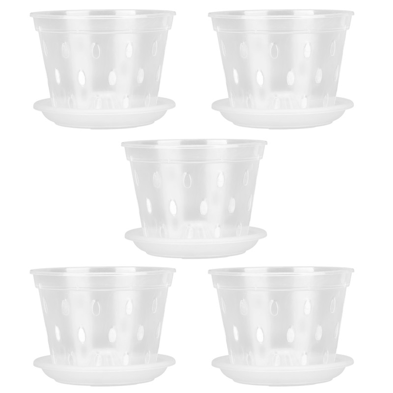 5 Sets Orchid Flower Pot Breathable Clear Orchid Planting Pot