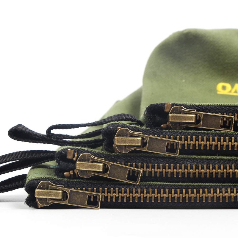 KERNOWO 4 Pack Upgrade Zipper Canvas Tool Pouch, 20 oz