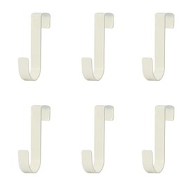 TZMFHD Overdoor Hook Hanger, 6 Pcs Over Door Hook, White Over Door Hooks, Suitable for Hanging Clothes, Hats, Keys, Etc, Suitable for Living Rooms, Bathrooms, Kitchens, Bedrooms, Etc