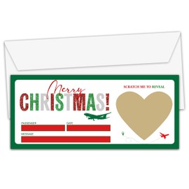 Foosproea Christmas Boarding Pass Ticket - Surprise Reveal Card - Merry Christmas Scratch-off Card With Envelope - Christmas Travel Gifts for Travel Lovers Family Friends Husband Wife -20