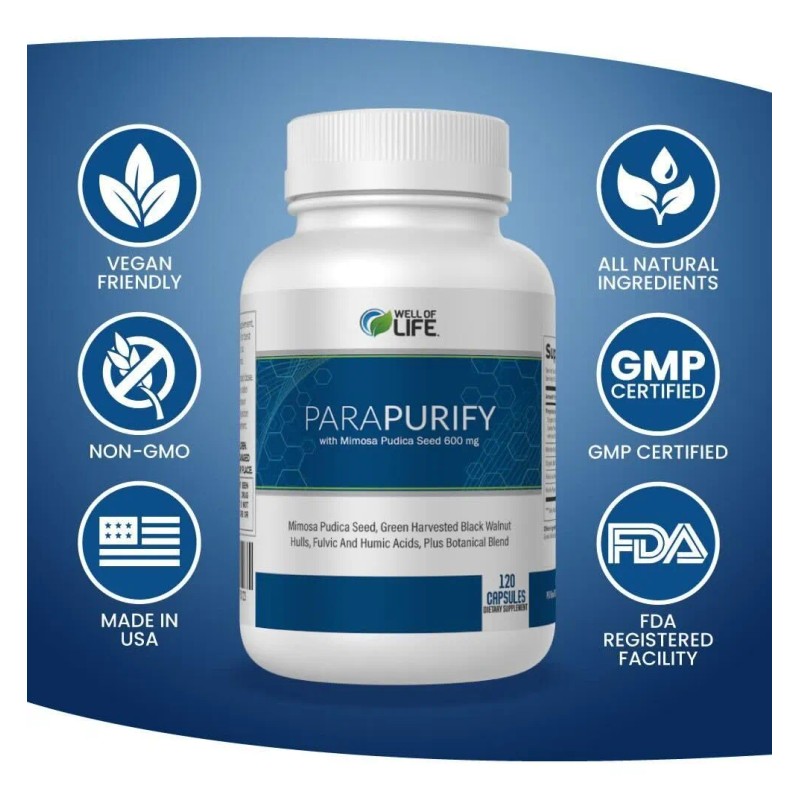 Suplemento Nutricional Well Of Life ParaPurify 120 Cpsulas Veganas
