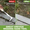 WORKPRO 30cm Weed Removal Tool with Wood Handle, Serrated Edge