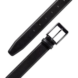 KM Legend Mens Genuine Leather Dress - Classic & Fashion For Work Business And Casual Belt, Berlin Black, 38 US