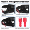 Heschen Piggyback Spade Crimp Terminal Connector 0.5-1.5mm², 22-16 AWG, Red,