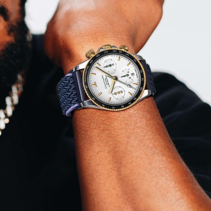 BISONSTRAP Stretchy Nylon Watch Band, Adjustable Buckle Loop Bands, Quick