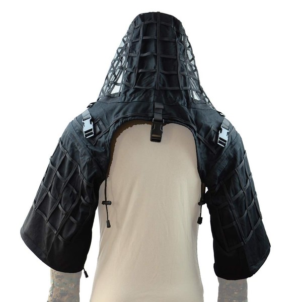 LytHarvest Ghillie Suit Foundation, Tactical Sniper Coats/Viper Hoods (Black)