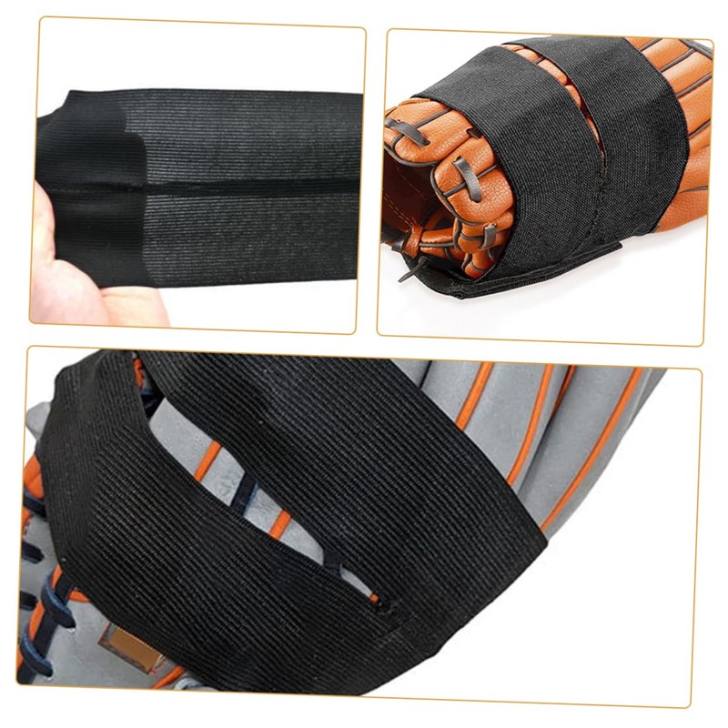 Mipcase 4Pcs Elastic Baseball Glove Wrap Polyester Softball Glove Conditioner
