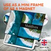 Classic Rectangle Magnet with Stand - Maldives Tropical Island Beach