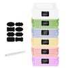 Pack of 6 Small Plastic Folding Boxes, 15 x 10