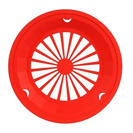 Cooking Concepts Sturdy Vented Paper Plate Holder - 4 Pack (Red)
