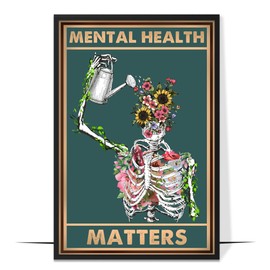 LOLUIS Mental Health Gifts, Vintage Positive Affirmations Artwork Poster Aesthetic Decorations (Unframed 16"x24", Mental Health Matters)