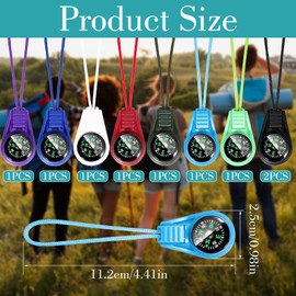 Prasacco 10 Pcs Mini Compass for Kids, Portable Compass Keychain Small Pocket Magnetic Compass Multi-Color Compass Bulk Survival Compass for Hiking Outdoor Survival Camping Party
