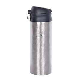 Boundless Voyage 380ml Titanium Water Bottle with Filter Double Walled Vacuum Insulated Flask with Press cover for Men Women Ultralight Outdoor Portable Small Coffee Tea Water Drinkware Ti3008D