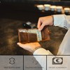 BAUR Slim Wallet with Coin Compartment, Genuine Leather Credit Card