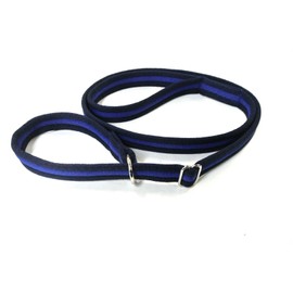 Dog Slip Lead Training Walking Leash 60" Long Obedience Slip On Dog Lead Soft Comfortable Air Webbing In (Navy/Royal Blue, 25mm)