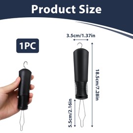 Button Hook and Zipper Pull Helper, One Hand Button Aids for Seniors Arthritis Stroke Carpal Tunnel Easy Dressing Aid Tool for Elderly Disabled, Soft Grip Handle, No Snagging for Dresses