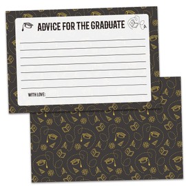 50 Pack Graduation Advice Cards - Advice for the Graduate, Graduation Party Supplies Favors, Graduation Decorations, Announcements Table Games,Graduation Wish Cards,4x6 inches