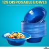 1InTheHome Blue Plastic Bowls 12 Oz, Disposable Party Bowls -