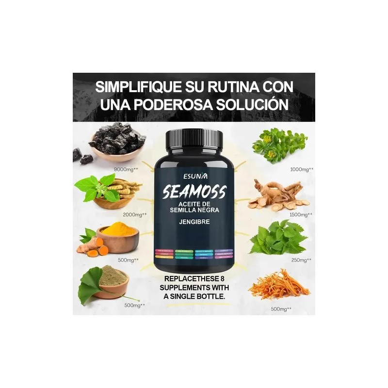 Esunm Vitaminas En Cápsulas Aceite De Semilla Negra Jengibre