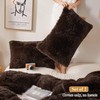 XeGe Faux Fur Throw Pillow Cases, Plush Shaggy Ultra Soft