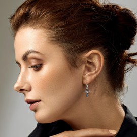 Cross Earrings Sterling Silver Cross Leverback Earrings Christian Jewellery Gifts for Women