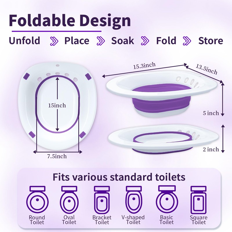 Msiori Sitz Bath for Hemorrhoids, Sitz Bath for Toilet Seat