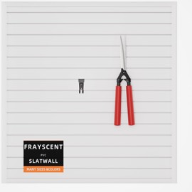 Slatwall Panel 4x2 ft Garage Mounted Storage, White Slat Wall Paneling Garage Organizers Storage, Peg Board Tool Organization PVC Wall Panels, Garage Slat Wall Storage Systems Pegboard Wall Organizer