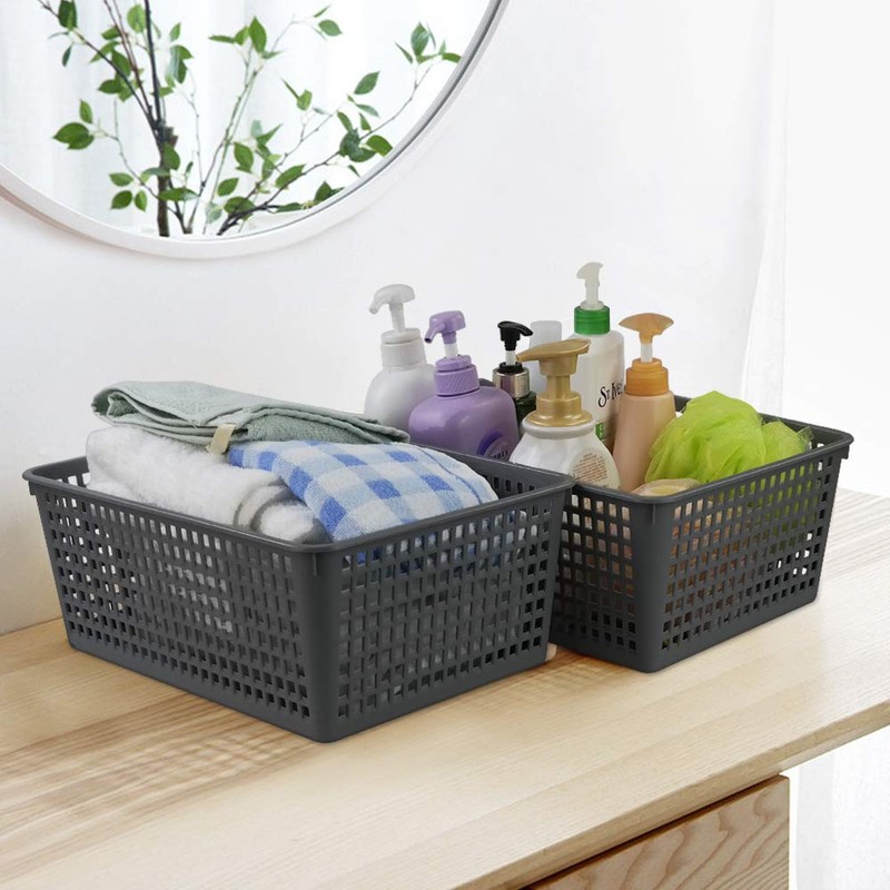 Ortodayes Cupboard Storage Baskets, Set of 3 Storage Baskets, Plastic