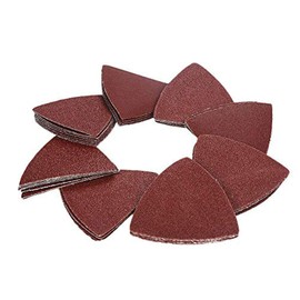 OxoxO 80 mm Triangular Sanding Pad Abrasive Sandpaper No Hole 40 60 80 120 180 240 Grits Aluminium Oxide Hook & Loop Sanding Sheets (Pack of 72)