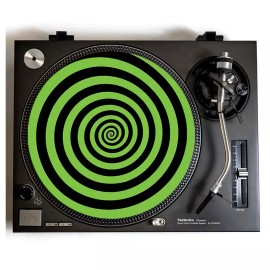 Slipmat King Spiral Illusion DJ Turntable Slipmat Fits all 12" Record Players - DJ Record Mat