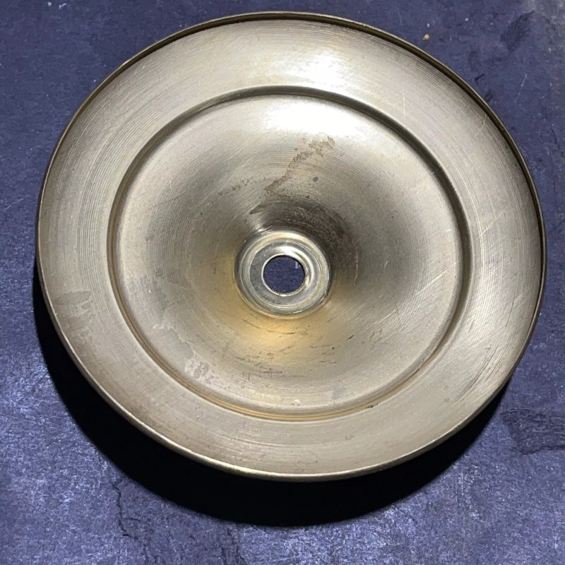 Unbranded 4 3/8” unfinished solid brass spun vase cap