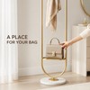 Modern Freestanding Stainless Steel Clothes Rack with Hanging Bar &