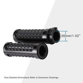 GOOFIT Half Glue Half Aluminum 7/8'' Motorcycle Handle Grips Replacement For 50cc 70cc 90cc 110cc 125cc 150cc 200cc 250cc Chinese Dirt Bike Scooter Moped Pit Bike Trail Bike