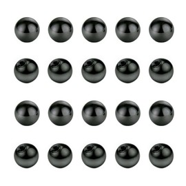 Besyvvin Piercing Balls 1.6 mm Silver Replacement Ball Stainless Steel Screw Ball 4 mm 5 mm 6 mm for Piercing Nose Belly Button Tongue Pack of 25, Stainless Steel