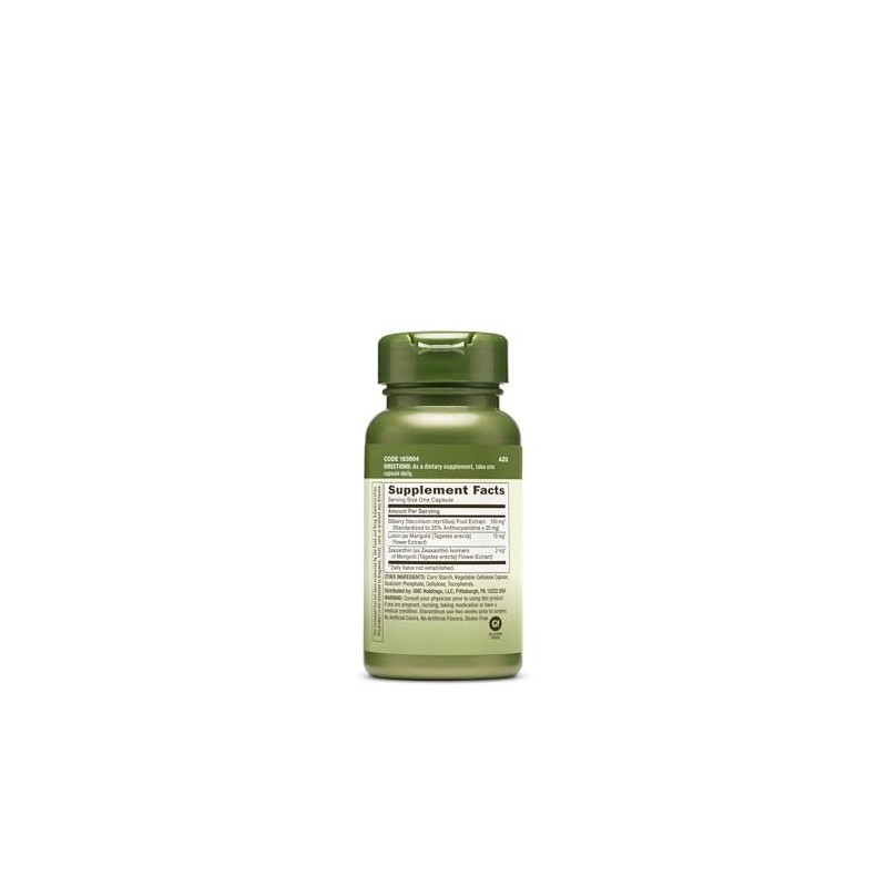 GNC Herbal Plus Bilberry Extract and Lutein Supplement, Vegetarian, Supports