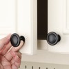 homdiy 10 Pack Matte Black Cabinet Knobs, Round Kitchen Drawer
