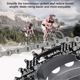 Newgoal 104 BCD narrow and wide single chain link, 32T/34T/36T for road bikes, mountain bikes modified single chain disc, black